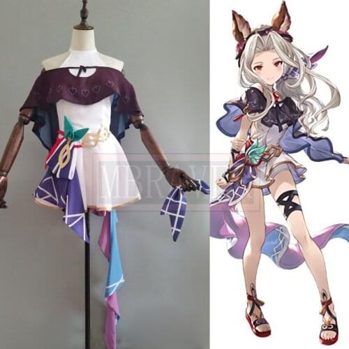 Granblue Fantasy Scathach Cosplay Costume Full Set Womens Halloween Costume Custom-made Any Size Free Shipping