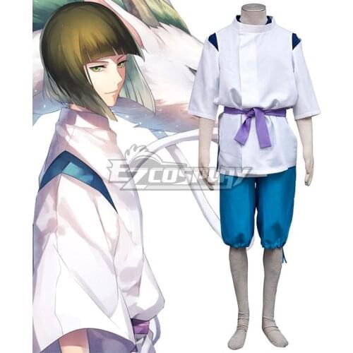 Hayao Miyazaki Spirited Away Haku Spirit Of The Kohaku River Cosplay Costume E001