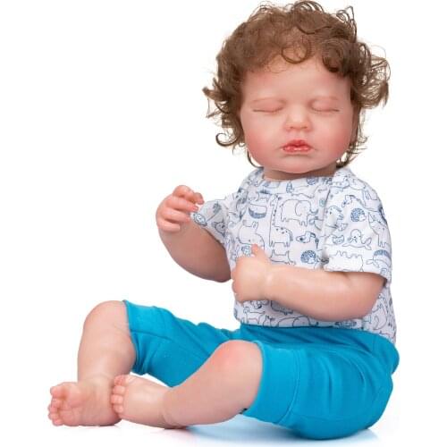 NPK 19inch Loulou Bebe Doll Reborn Popular Limited Edition Doll Sleeping Newborn DOll Lifelike Soft Real Soft Touch