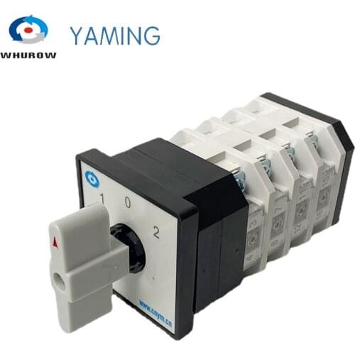 16 Terminals Cam Switch LW12-16/4 Three Positions On-Off-On DIY Rotary Changeover Dual Power 5.5kw Motor Control Two Loads