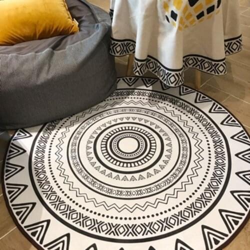 Fashion Nordic Hanging Basket Computer Chair Round Carpet Living Room Bedroom Bed Mat Household Room Dresser
