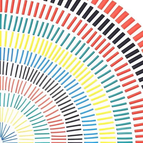 800 pcs 2:1 Heat Shrink Tube Assortment Sleeving Kit Electrical Wire Cable Wrap Assortment Waterproof Set Combo Assorted Sleeve