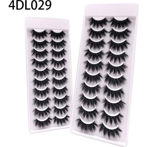 NEW 10 Pairs 10-25mm Mink Lashes Bulk Faux Thick Long Wispy Natural Mink Lashes Pack Short Wholesales Natural False Eyelashes