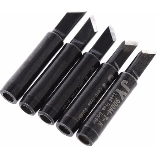 New 5 Pcs 900M-T-1C Copper Replacement Bevel Style Soldering Iron Solder Tip Lead-free For Hakko 936 6 Pattern