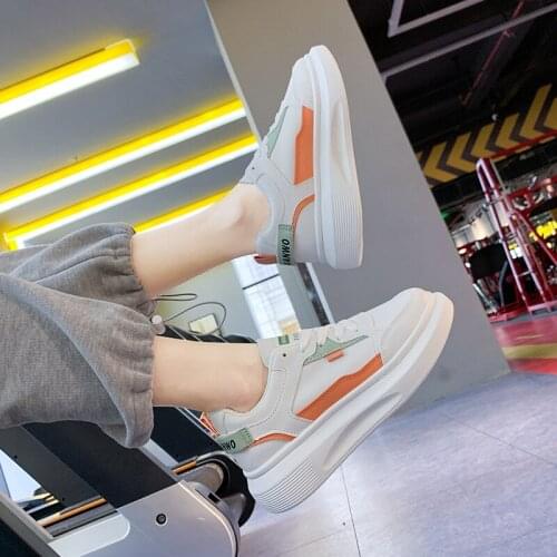 YSHUNIJ 2021 spring new platform white shoes womens tide simple and versatile leisure female students sports running shoes