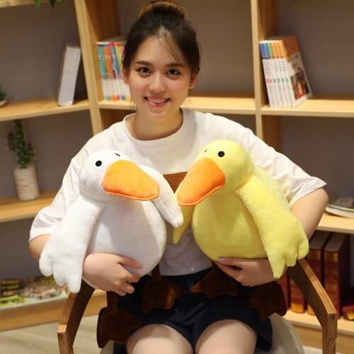 New arrival Cartoon 18/35/55cm duck come on plush toy soft stuffed animal Kawaii doll Child kid Xmas cute gift high quality