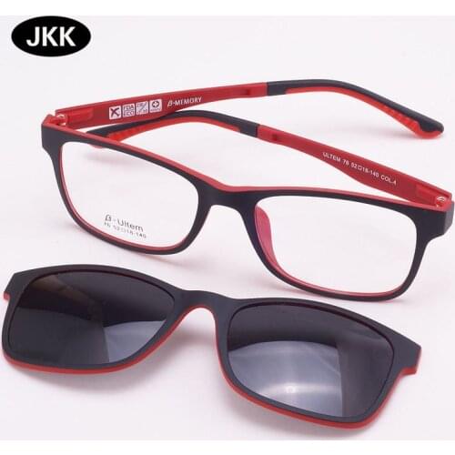 Glasses Frame For Women With Magnet Polarized Clip Sunglasses Ultem Glasses Full Rim Prescription Eyeglasses Uv400 Soft Temples