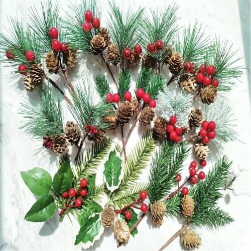 Christmas Simulation Pine Branch Decoration Garland Material Diy Xmas Tree Ornament 2022 New Year Home Decoration Gift Supplies