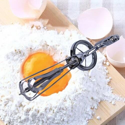 Manual Stainless Steel Household Exquisite Workmanship Practical Convenient Kitchen Supplies Egg Beater With Rotary Handle