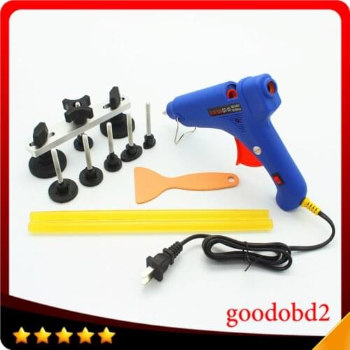 Paintless Dent Repair Puller Remover Pulling Bridge Dent Removal Hand Tool Kit with Glue Sticks Hot Melt Glue Gun