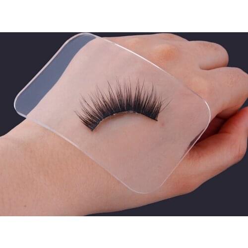 2Pcs Easy Pick Up Eyelash Silicone Pad Tray Stand Lashes Holder False Lashes Extensions Makeup Essential Tool #248881