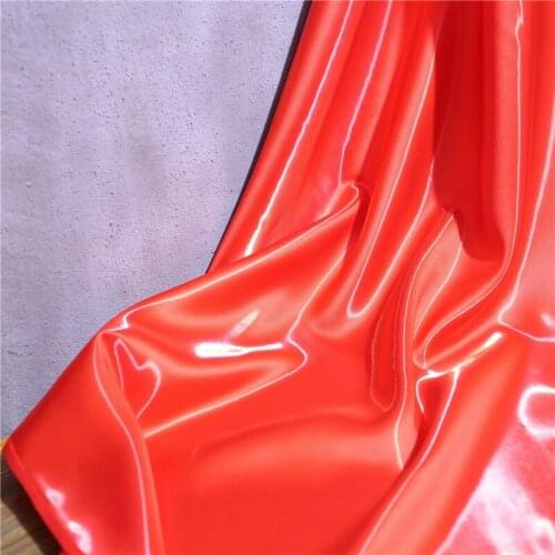 CF802 Reflective Ultra Bright Rrystal Red Satin Summer/Autumn Thin Silky Feel Skin-friendly Dress Pajamas Career Suits Fabrics