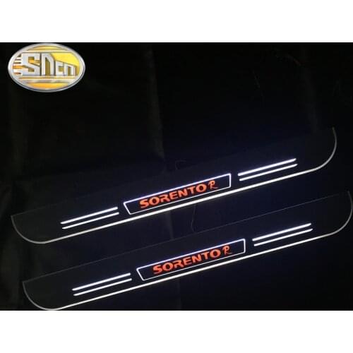 SNCN Waterproof Acrylic Moving LED Welcome Pedal Scuff Plate Pedal Door Sill Pathway Light For Kia Sorento XM FL Prime