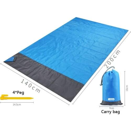 Waterproof 140x200cm Pocket Picnic Beach Mat Sand Free Blanket Camping Outdoor Picknick Tent Folding Cover Bedding