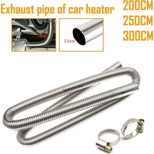 Air Parking Heater Stainless Steel Exhaust Pipe Tube Gas Vent Fit Air Diesels Parking Tank Car Gas Vent Hose Car Accessories