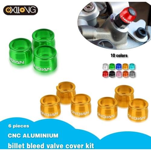 Billet Bleed Valve Cover Kit For KAWASAKI ER6F ER6N Ninja 1000 ZX10R Ninja 600 ZX6R 636 ZX-6R Z1000 Z750 Caliper Master Cylinder