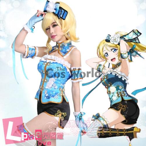 LoveLive! Love Live Ayase Eli Chinoiserie Cheongsam Tube Tops Fancy Dress Uniform Outfit Anime Cosplay Costumes