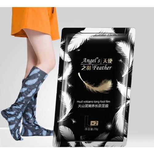 1pair Volcanic Mud Remove Exfoliating Peeling Moisturizing Exfoliating Skin Foot Masks for Legs Long Cover Foot Masks
