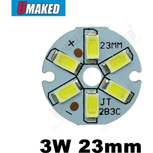 3W LED PCB with smd5730 chips installed, aluminum plate base for bulb light, ceiling light, LED lamps