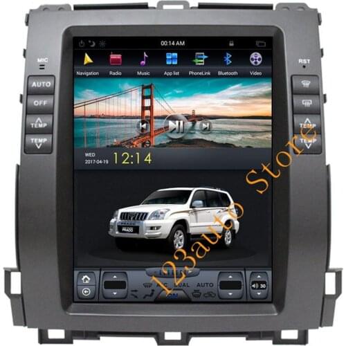 10.4'' Tesla Style Android 9.0 PX6 CARPLAY HDMI Car DVD Player for Toyota Prado 120 land cruiser 2002-2009 Lexus GX470 GX 470