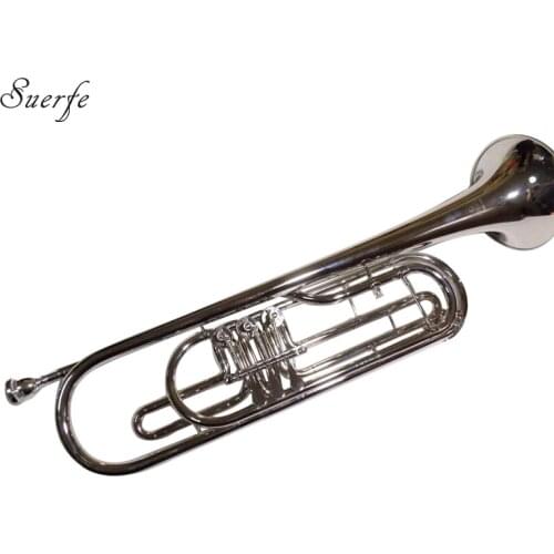 Bb Bass Trumpet brass instruments Nickel Plated with Case Mouthpiece Trumpet musical instruments trompeta