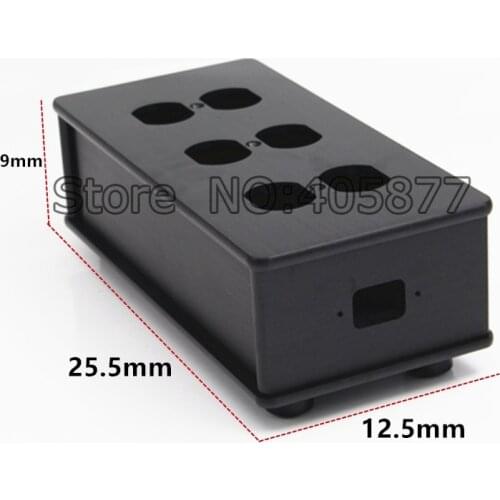 HIFI US AC Power Strip Bar Distributor Aluminum 6 Outlet Box HIFI Chassis
