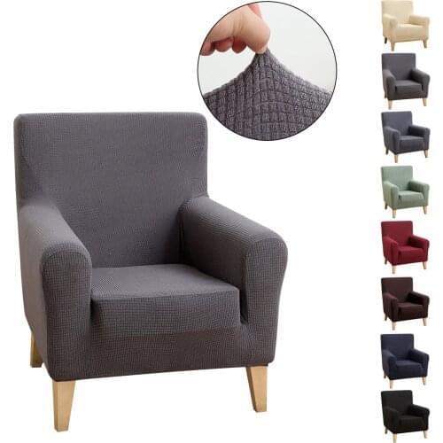 Sofa Cover for Living Room Gray Elastic Furniture Protector Couch Slipcover Stretch Sofa Cover Jacquard Arm Chair Cover Seater