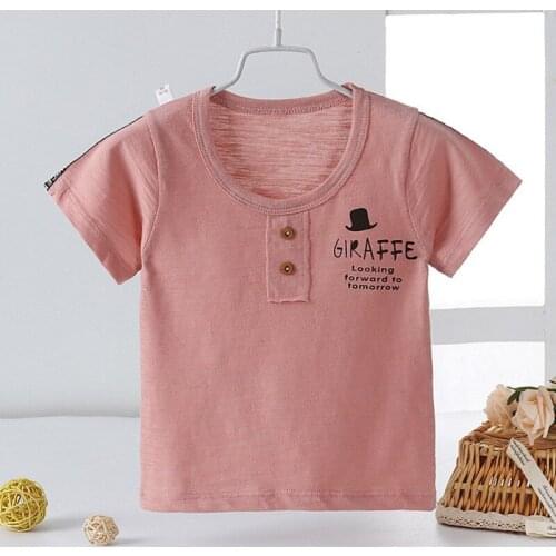 Kids Unisex Letter Print T-shirt Children Boys Girls Summer Boys Girls Cotton Short Sleeve Pullover Casual Tee Shirt