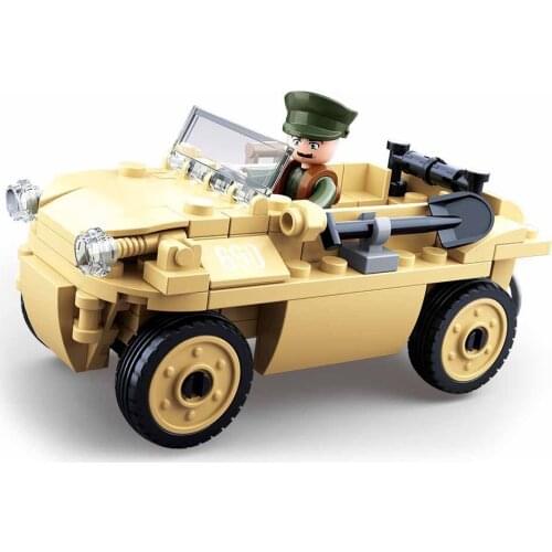 SLuban Jeep Tanks Military Soldiers Rifle Vehicle Tank Model Weapons Bricks Toy For Kids Birthday Christmas Gift Toys For Boys