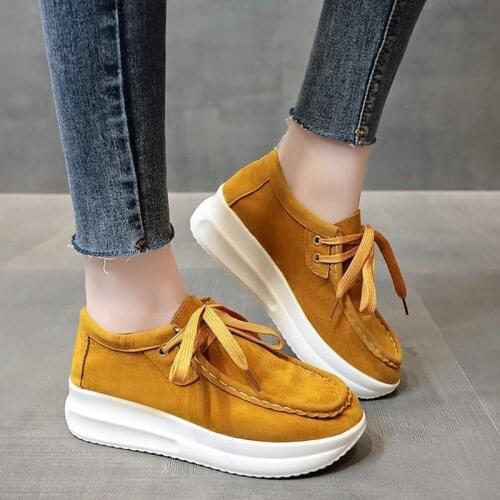 2021 Autumn Sneakers Women Casual Comfortable Sport Shoes Lace Up Loafers Ladies Sneakers Outdoor Walking Shoes New