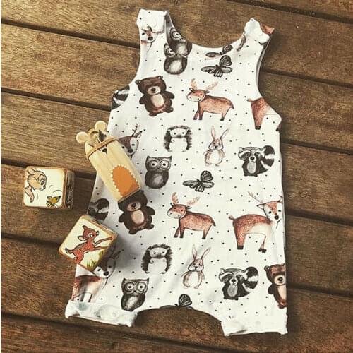 Summer New Top Baby Kids Boy Girl Infant Romper Jumpsuit Sleeveless Playsuit Cotton Tiny Clothes Outfit Set