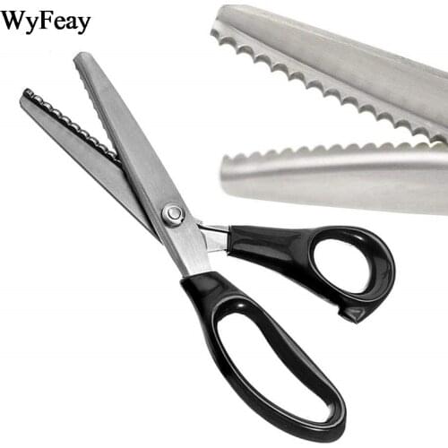 Stainless Steel Pinking Shears Comfort Grip Handled Professional Crafts Dressmaking Zig Zag Cut Scissors Sewing Scissors Fabric