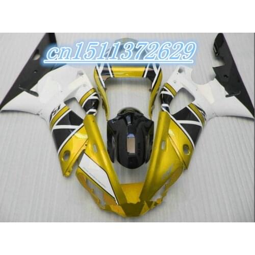Dor-Fairing Kit for YZF R1 00-01 YZF-R1 2000-2001 YZF1000 1000 YZFR1 00 01 2000 2001 for gold white black D