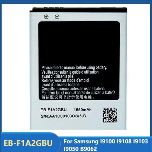 Original Replacement Phone Battery EB-F1A2GBU For Samsung I9100 I9108 I9103 I9050 B9062 Rechargeable Batteries 1650mAh