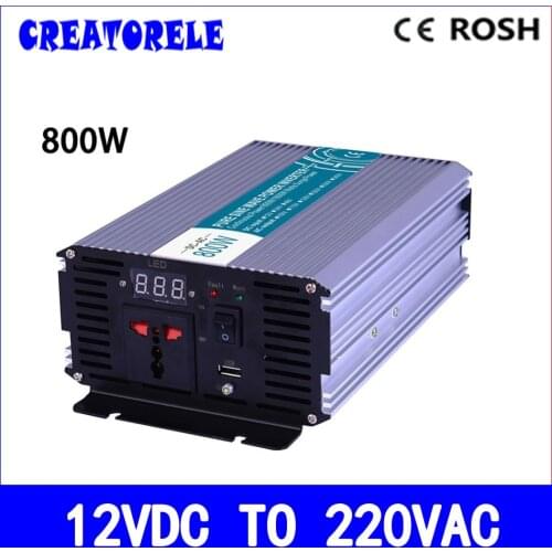 P800-122 pure sine wave 800w powerr inverter 12v to 220v voltage converter,solar inverter LED Display,Full powerr