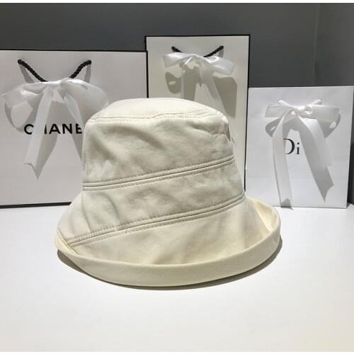 Curled Short Brim Bob Japanese Basin Hat Female Summer Korean Style Tide Leisure Wild Breathable Sun Hat Panama Fisherman Hat