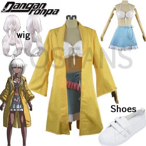 Danganronpa V3 : Killing Harmony Angie Yonaga Uniform Anime Halloween women men Christmas cosplay costume Wigs and shoes