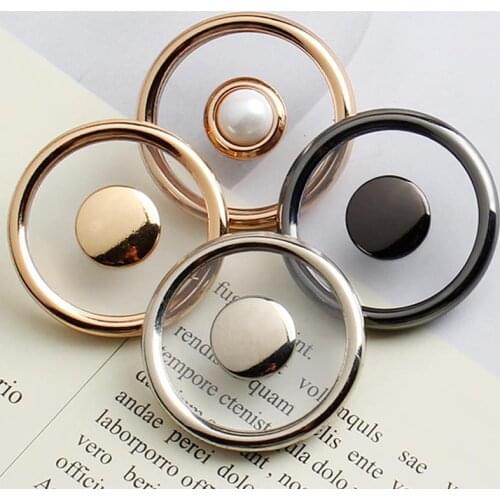 Coat Buttons Round Woolen Large Suit Buckle Fashion All-match Coat Windbreaker Decorative Buttons Sewing Accessories