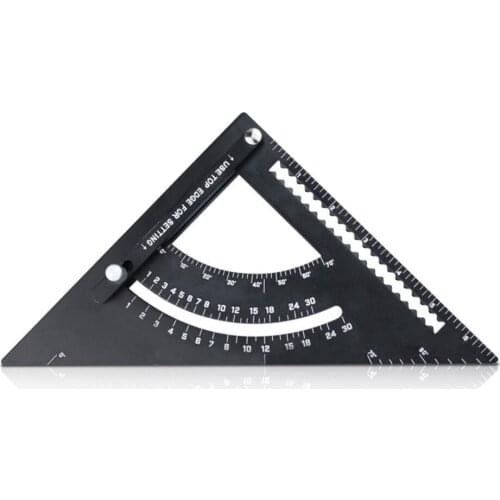 Layout Tool Carpenters Square Measuring Ruler Framing Measure Aluminium Alloy Multifunction Carpenters Triangle Protractor