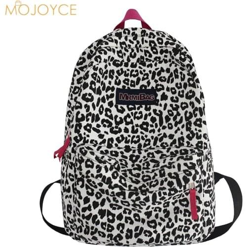 Vintage Women Canvas Printing Rucksacks Handbag Casual Ladies Large Knapsack Korean Style Teens Preppy Students Travel Bag