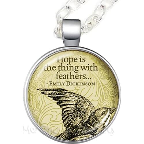 Animal Pattern Series Glass Jewelry Necklace The Birds And Feather Pendant For Women Best Gift For Her/Him Sweater chain