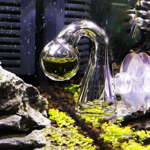 Glass CO2 Drop Checker Carbon Dioxide PH Ball Long Term Indicator Monitor Tester Fish Tank Water Live Moss Plant Aquarium Notes