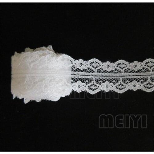 10 yards White Embroidered Net Lace Trim Ribbon Fabric Garment Headband Wedding Dress Party Decoration Gift DIY Accessories