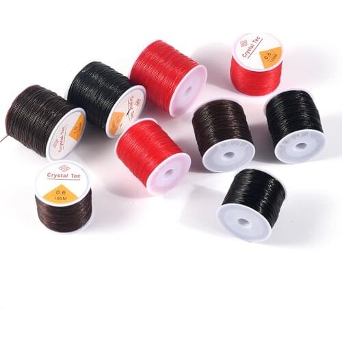 100Meters/Roll Elastic Crystal Beading Cords for Bracelets Stretch Thread String Necklace DIY Jewelry Making Tips Tec Beads Line
