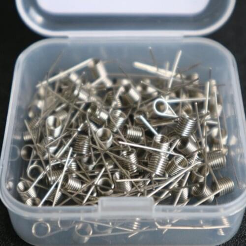 100Pcs Ni80 Twisted Fused Hive Clapton Coils Premade Wrap Alien Mix Twisted Quad DIY