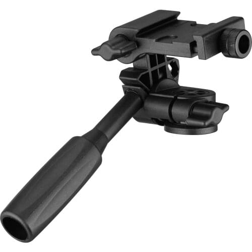 3-Way Pan Tilt Head 360° Panoramic 3KG Payload with Handle Quick Release Plate Universal 1/4 Mounting for Camera Tripod Mounting