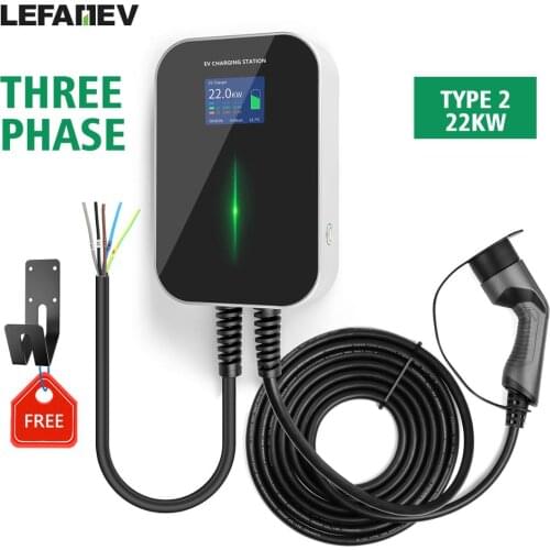 32A 3Phase EVSE Wallbox EV Charger Electric Vehicle Charging Station Type 2 Socket IEC 62196-2 22KW for Audi for Volkswagen