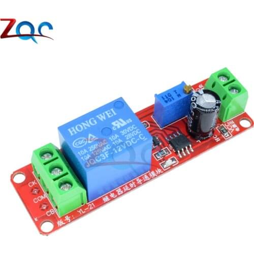 5pcs DC 12V Delay Relay Shield Module NE555 Timer Switch Adjustable Module 0 to 10 Second 0~10S Car Oscillator Board