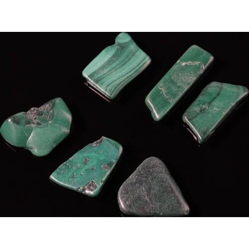 6pcs Tumbled Stones Crystal Gemstone Malachite Healing Reiki Chakra Quartz Stone 20mm-30mm Green