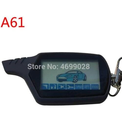 Top Quality 2-way A61 LCD Remote Control Key Chain Fob for Russian Anti-theft StarLine A61 Keychain two way car alarm system